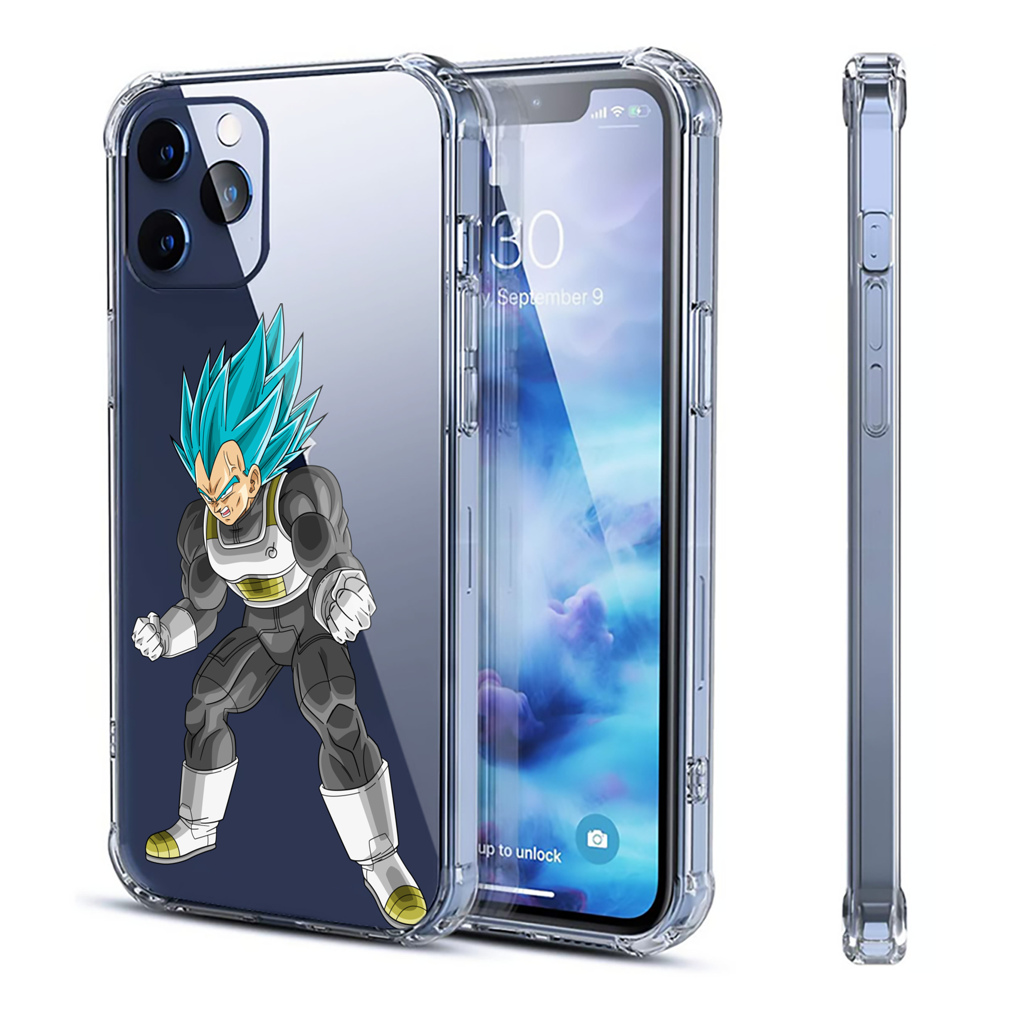 （画像用） ドラゴンボール ベジータ四世（Bejīta Yonsei）DRAGON BALL Vegeta IV 【iPhone 12シリーズ対応】透明スマホケース（クリアソフトケース）